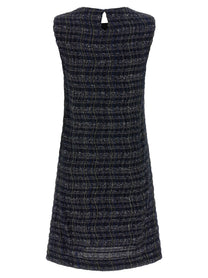 Missoni Check Pattern Dress Gold