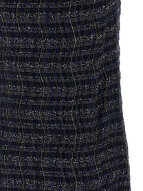 Missoni Check Pattern Dress Gold