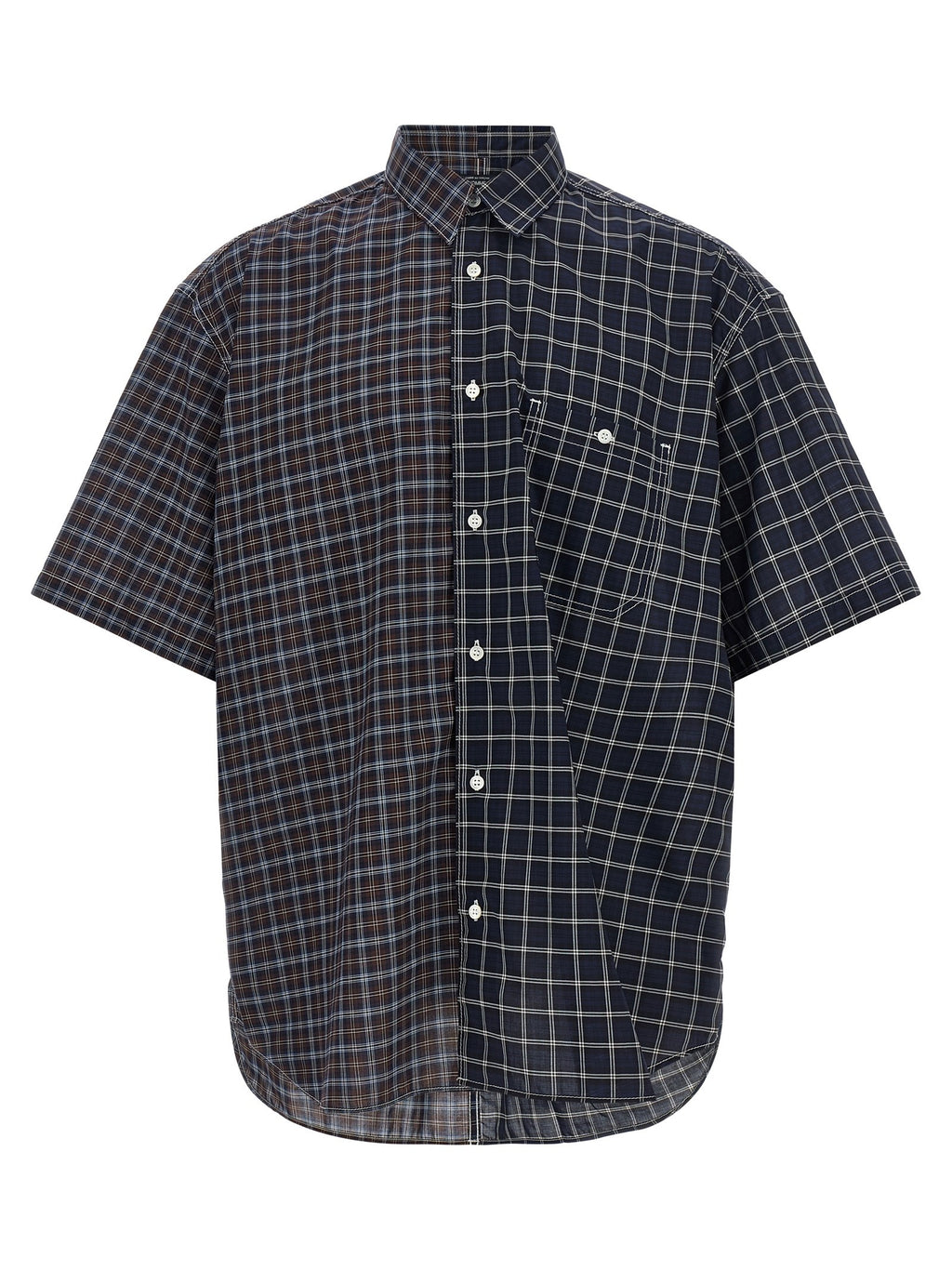 Comme Des Garҫons Homme Check Patterned Shirt Gold