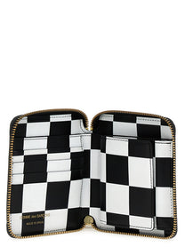 Comme Des Garcons Wallet Check Print Wallet Black