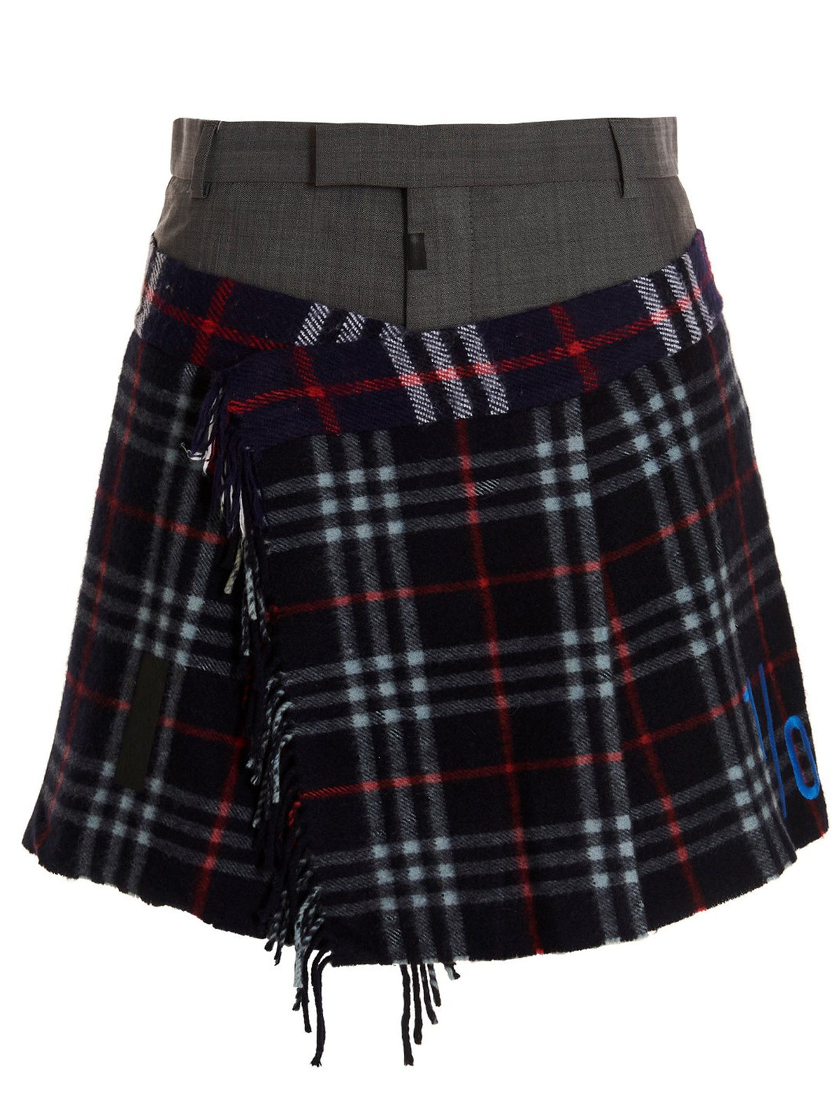 1/Off Check Scarf Reworked Skirt Gold, view 7
