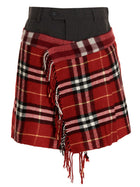 1/Off Check Scarf Reworked Skirt Gold, view 3