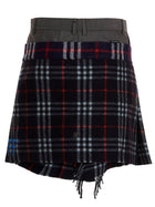 1/Off Check Scarf Reworked Skirt Gold, view 8