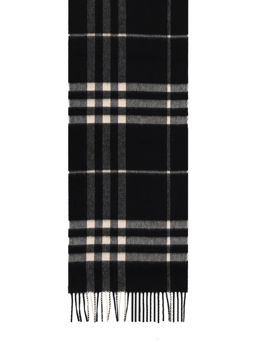 Burberry Men's Check Scarf Black