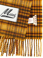 Marni Check Scarf Yellow