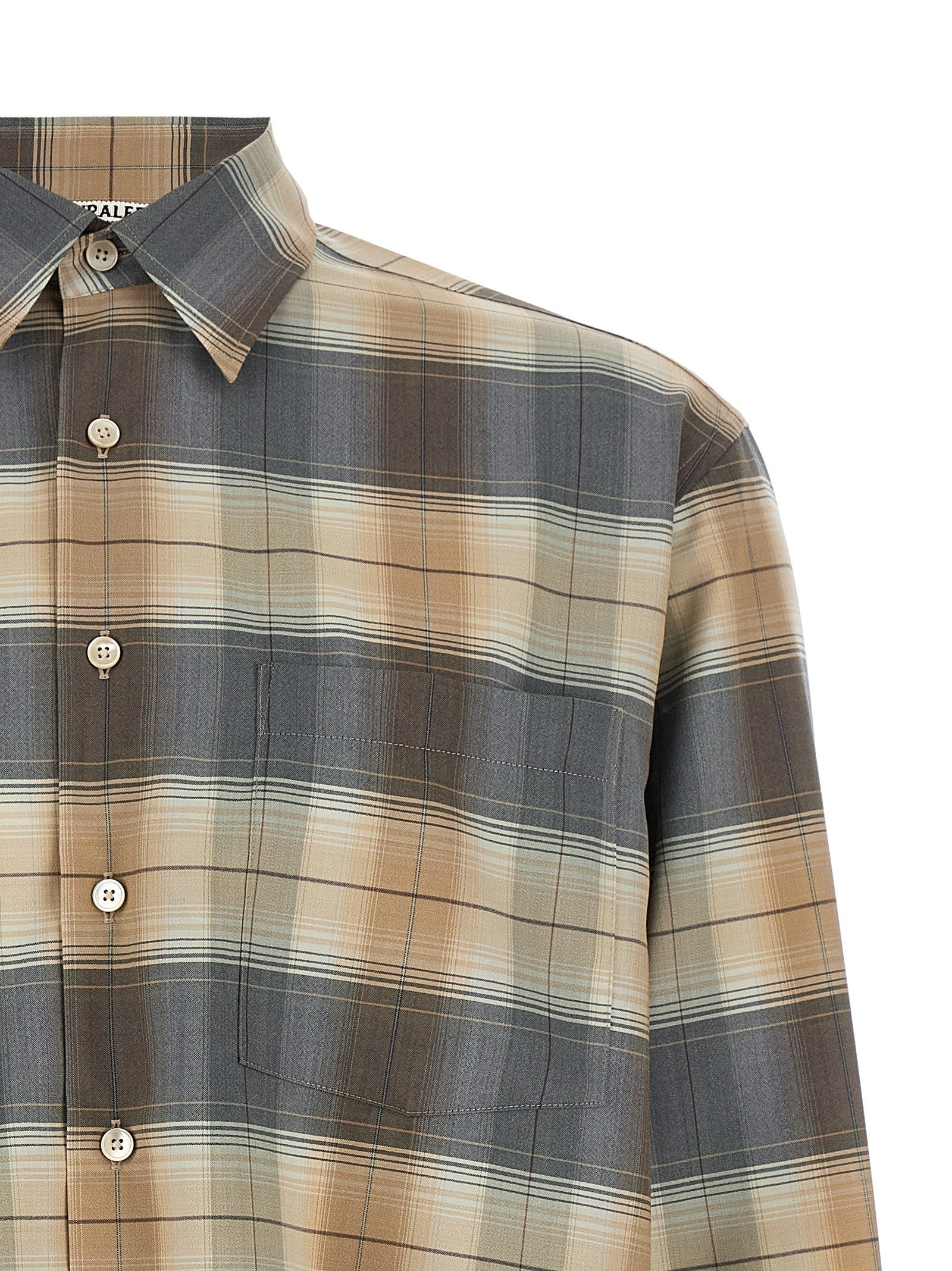 AURALEE Check Shirt Brown