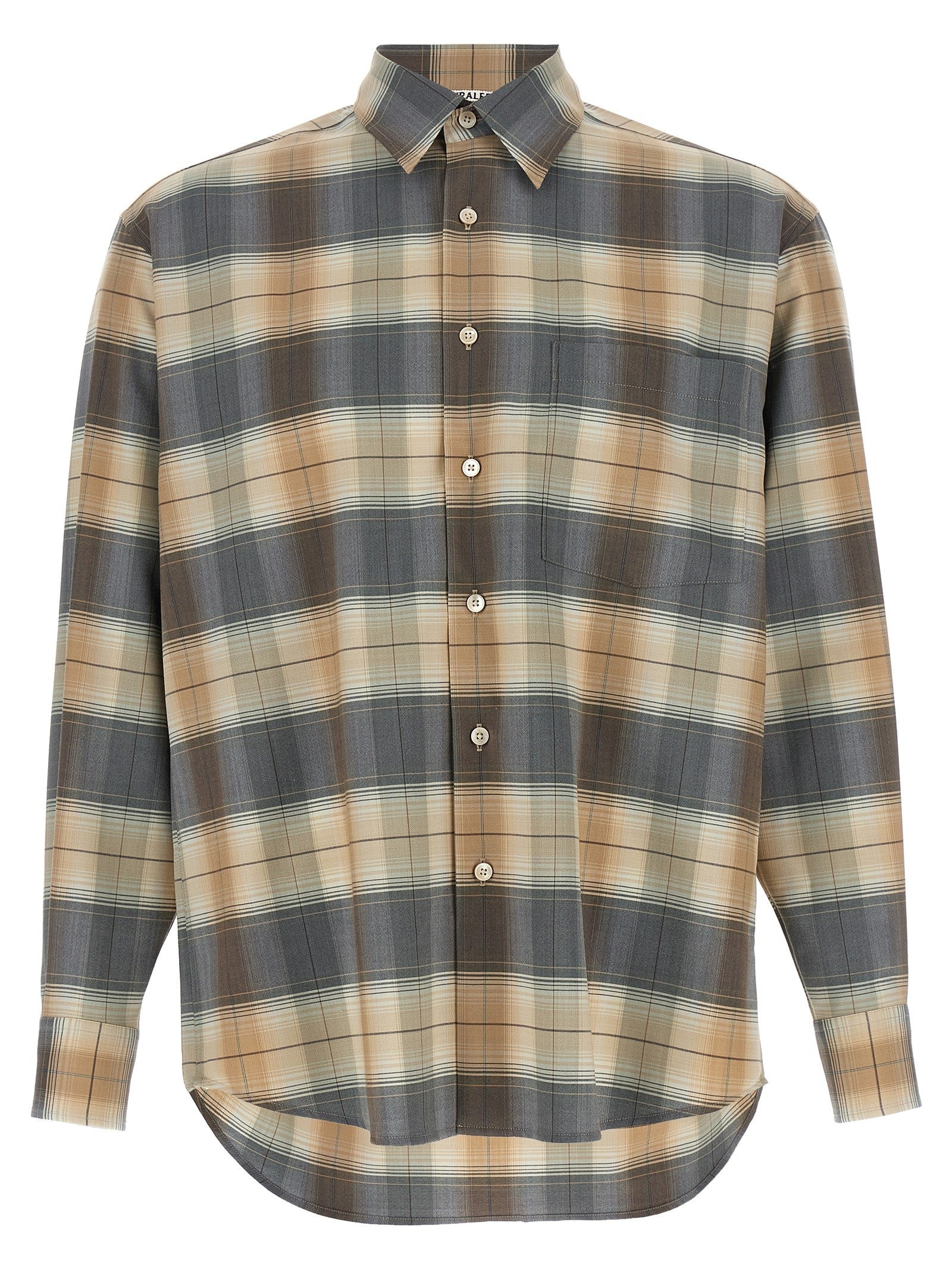 AURALEE Check Shirt Brown