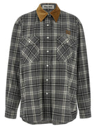 Miu Miu Check Shirt Grey