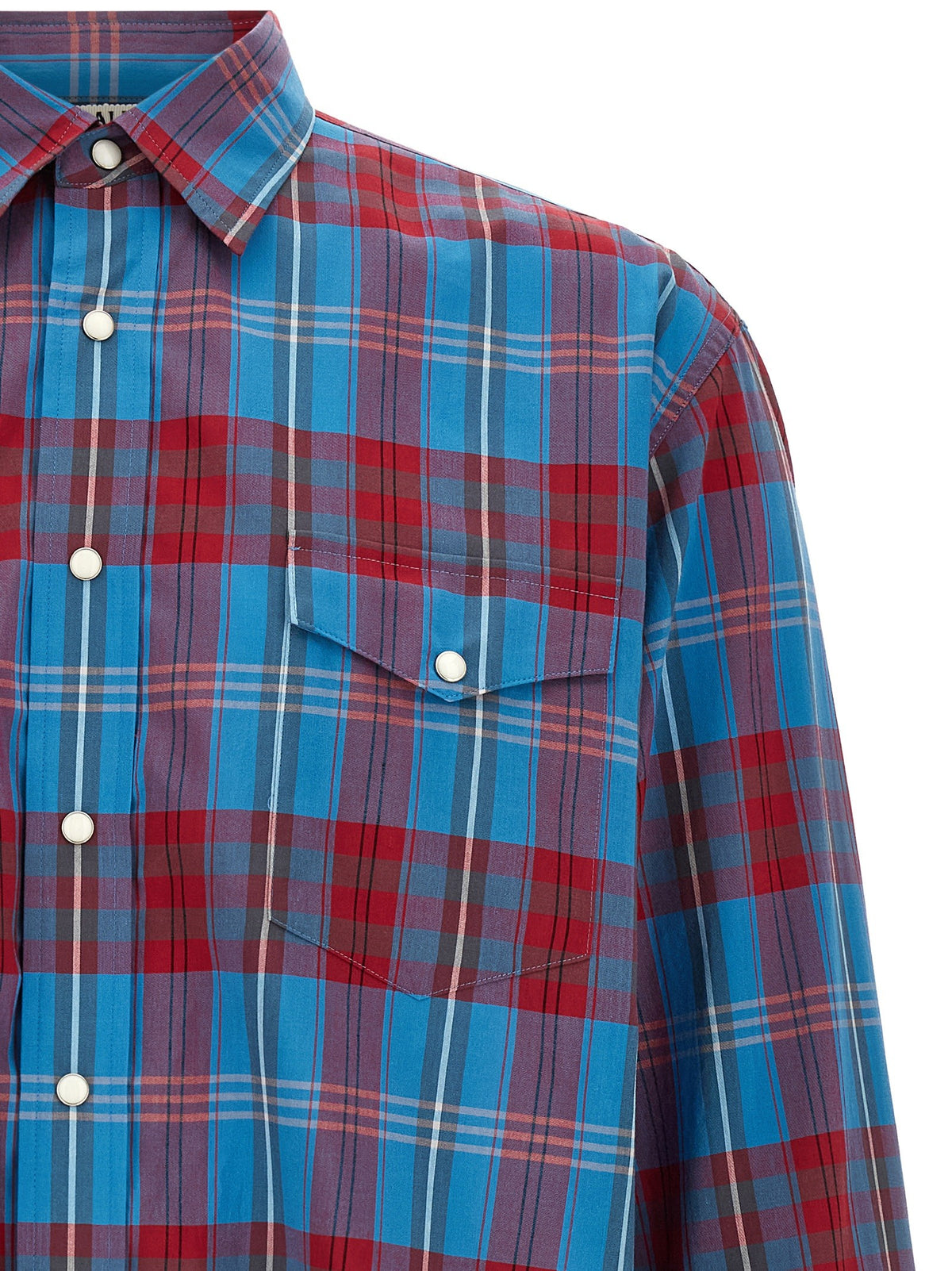 AURALEE Check Shirt Blue, view 3