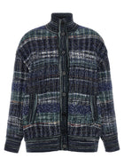 Missoni Check Wool Cardigan Blue