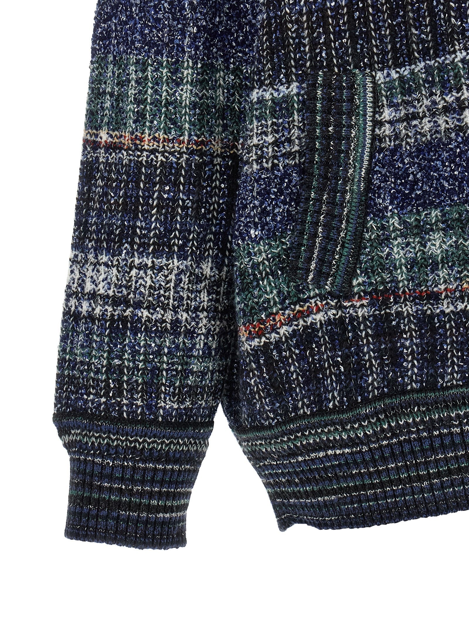 Missoni Check Wool Cardigan Blue