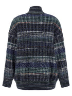 Missoni Check Wool Cardigan Blue