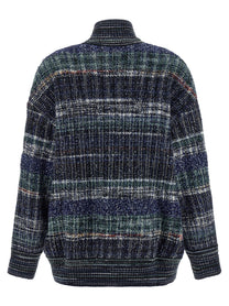 Missoni Check Wool Cardigan Blue