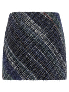 Missoni Check Wool Skirt Blue, view 2