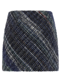 Missoni Check Wool Skirt Blue
