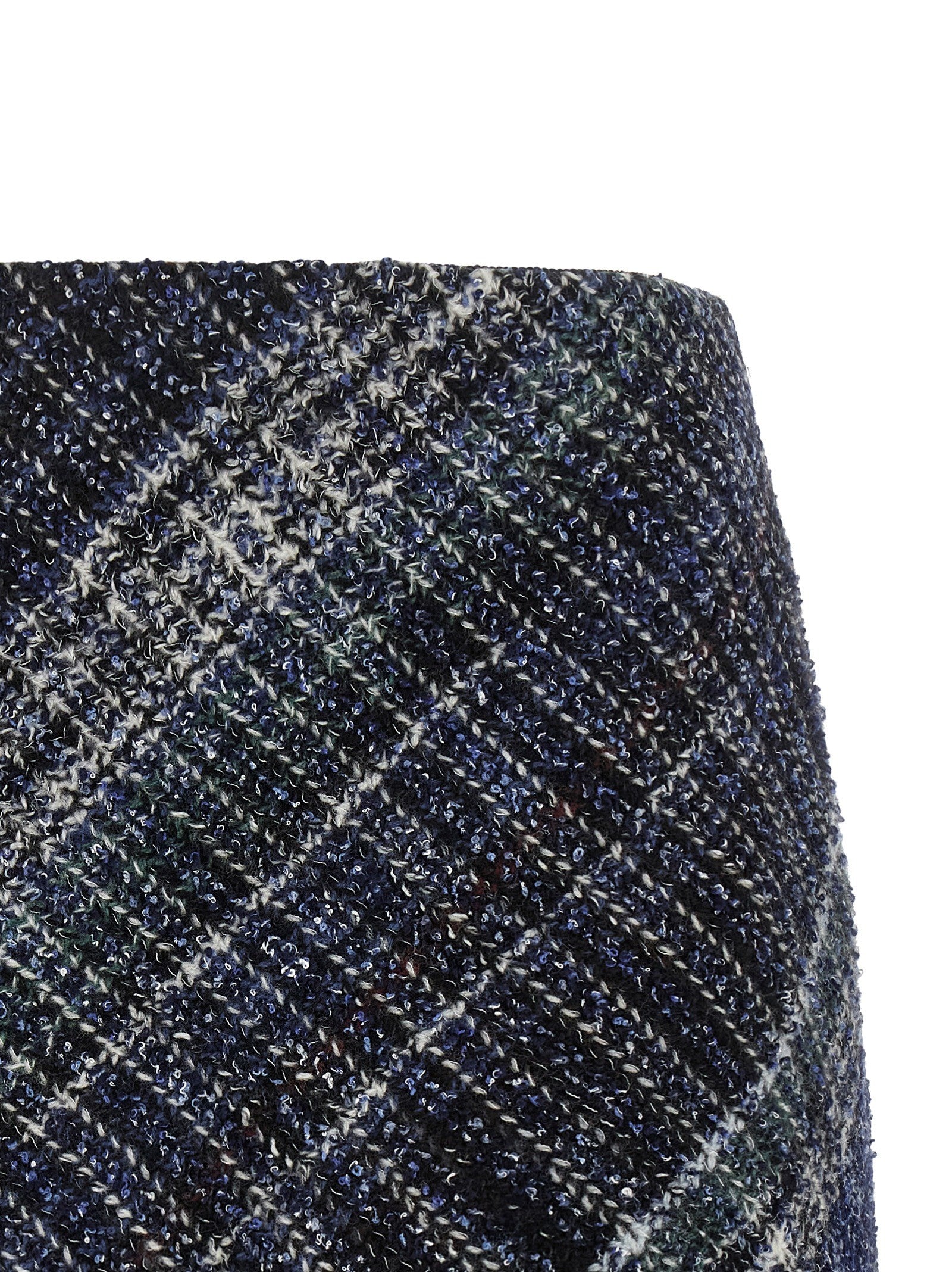 Missoni Check Wool Skirt Blue
