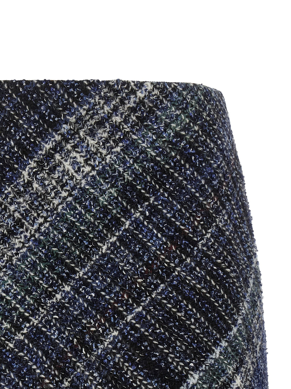 Missoni Check Wool Skirt Blue, view 3