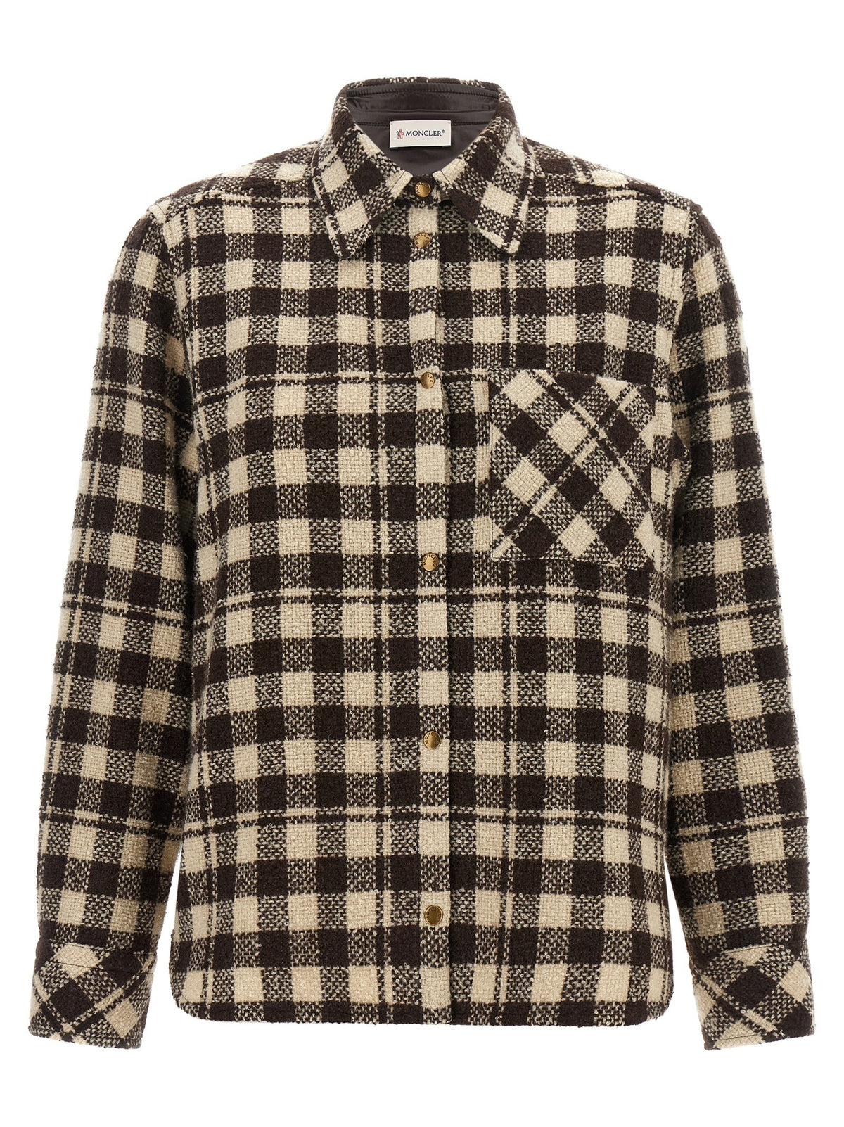 Moncler Checked Shirt Brown