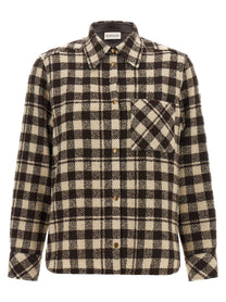 Moncler Checked Shirt Brown