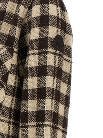 Moncler Checked Shirt Brown