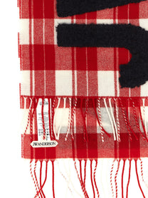 JW Anderson Checkered Scarf Red