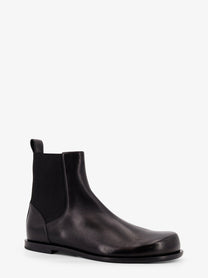 Fendi Men's Chelsea Squared FF Leather Boots Black