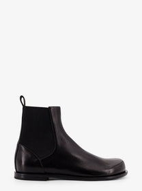 Fendi Men's Chelsea Squared FF Leather Boots Black