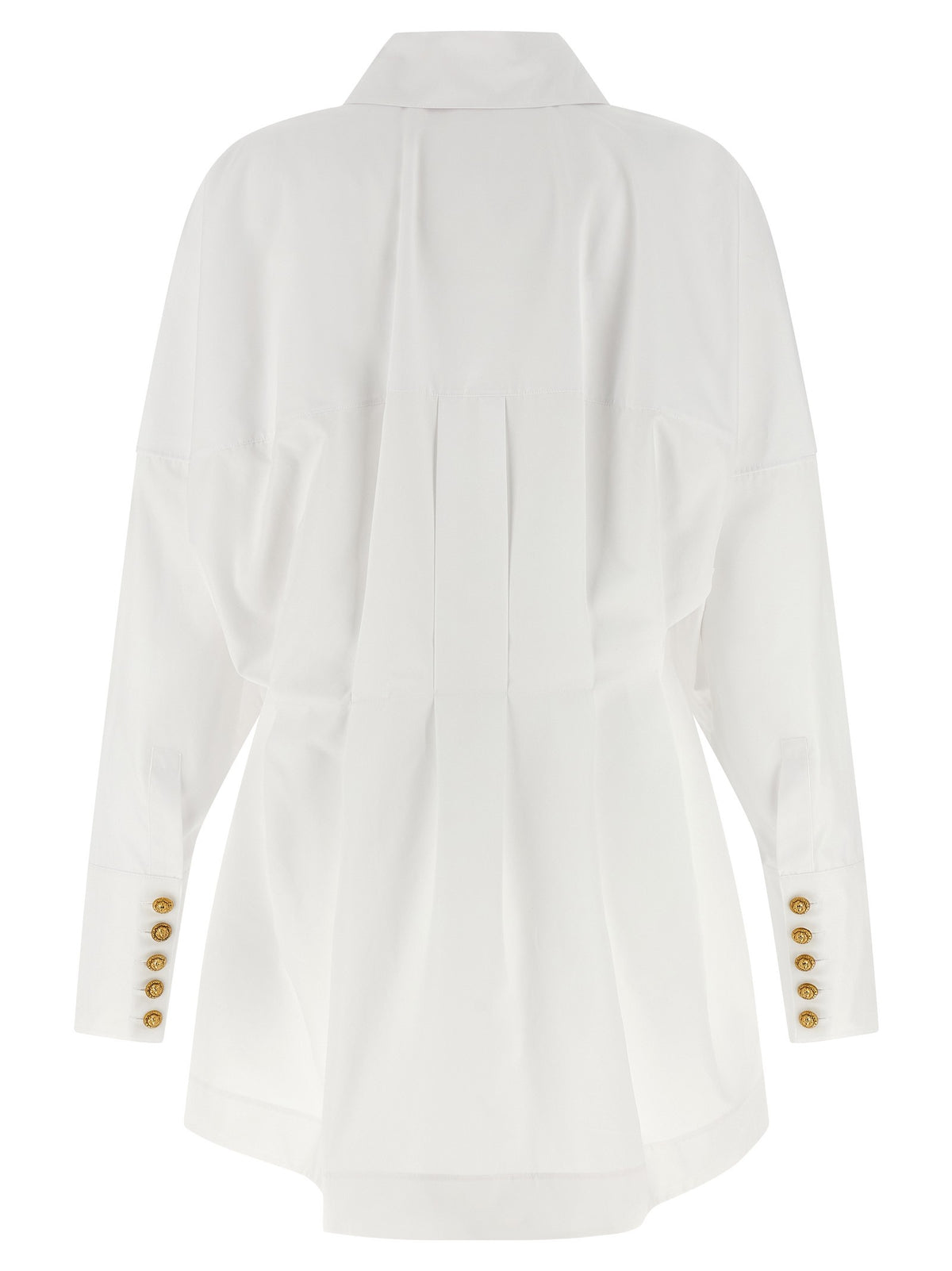 Balmain Chemisier Dress White, view 3
