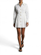 Balmain Chemisier Dress White, view 2