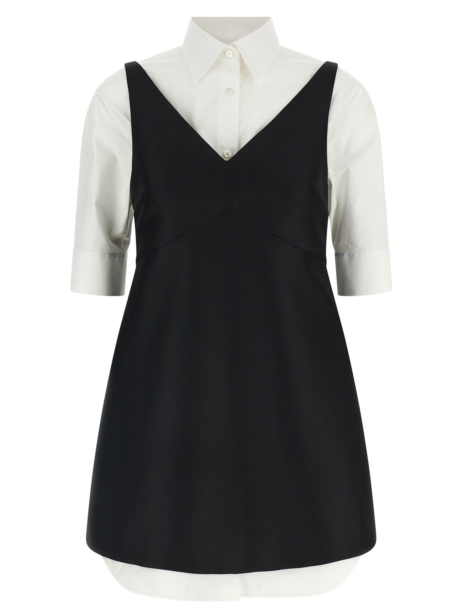 Balenciaga Chemisier Ibrido Dress White