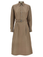 Fendi Chemisier Midi Dress Grey