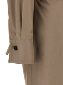 Fendi Chemisier Midi Dress Grey