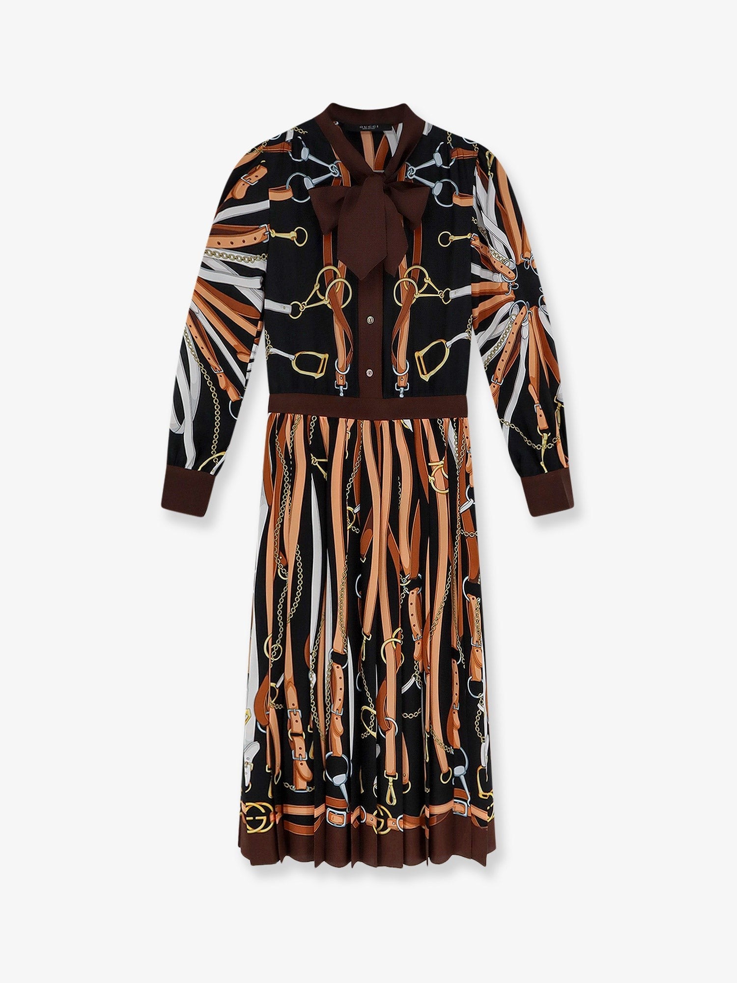 Gucci Women's Chemisier Silk Dress Black