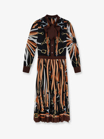 Gucci Women's Chemisier Silk Dress Black