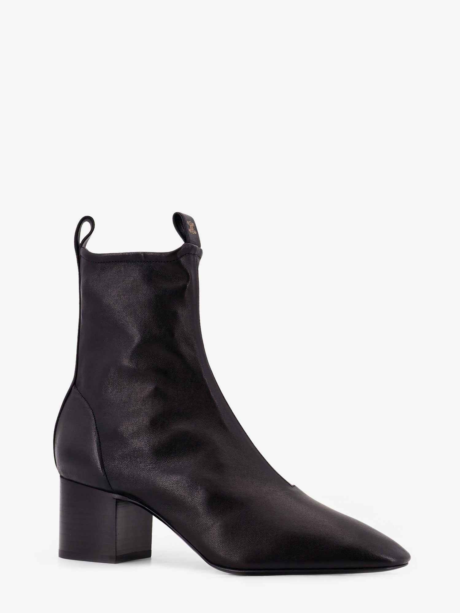 Celine Women's Cheri Leather Boots Black