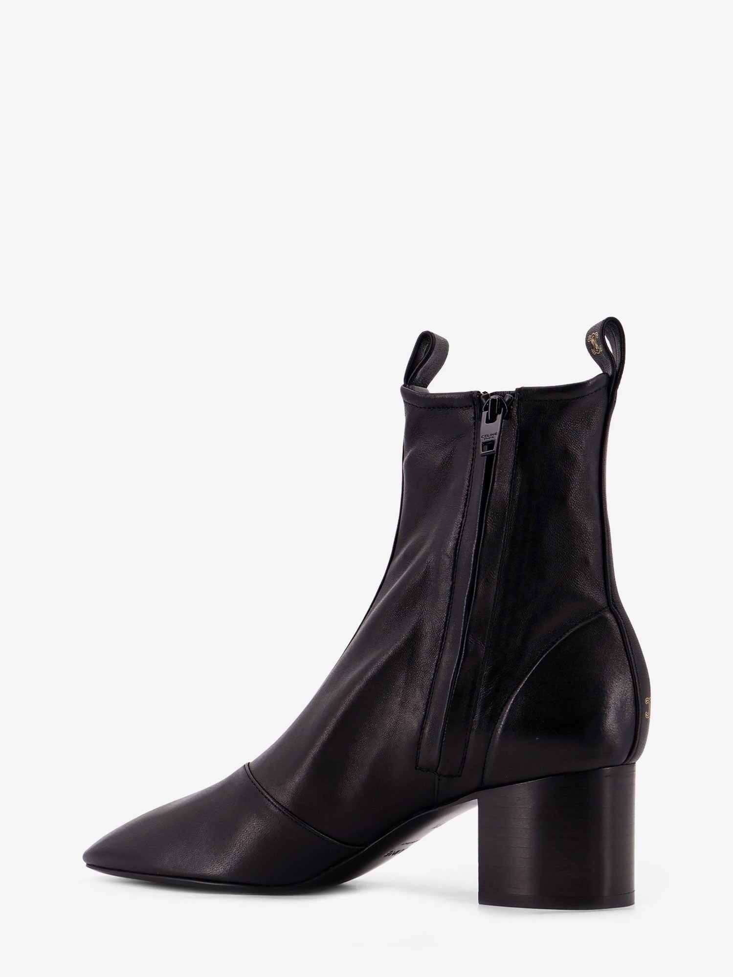 Celine Women's Cheri Leather Boots Black