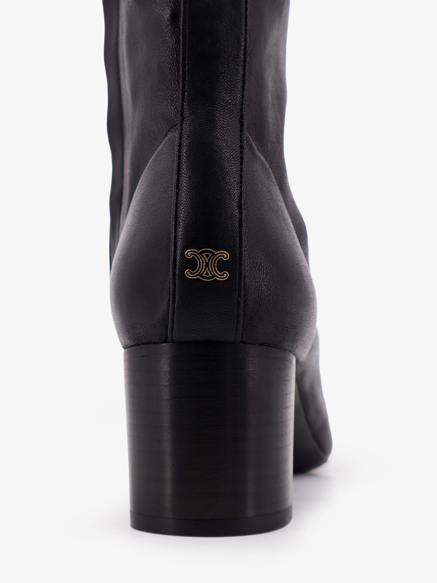 Celine Women's Cheri Leather Boots Black