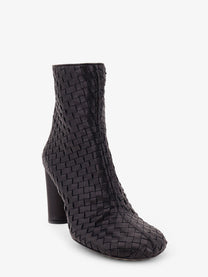 Bottega Veneta Women's Cherry Leather Ankle Boots Black, view 2