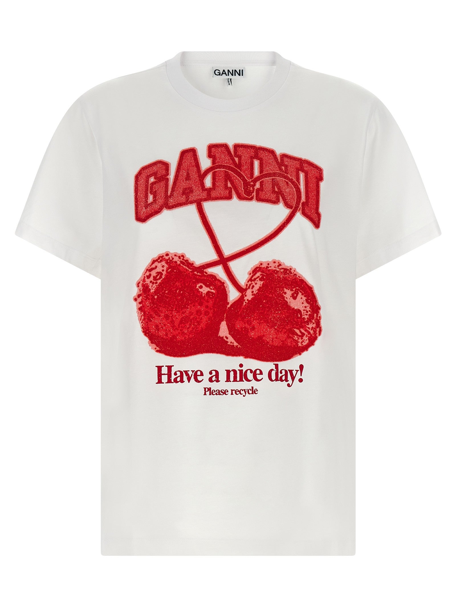Ganni Cherry Shirt Red