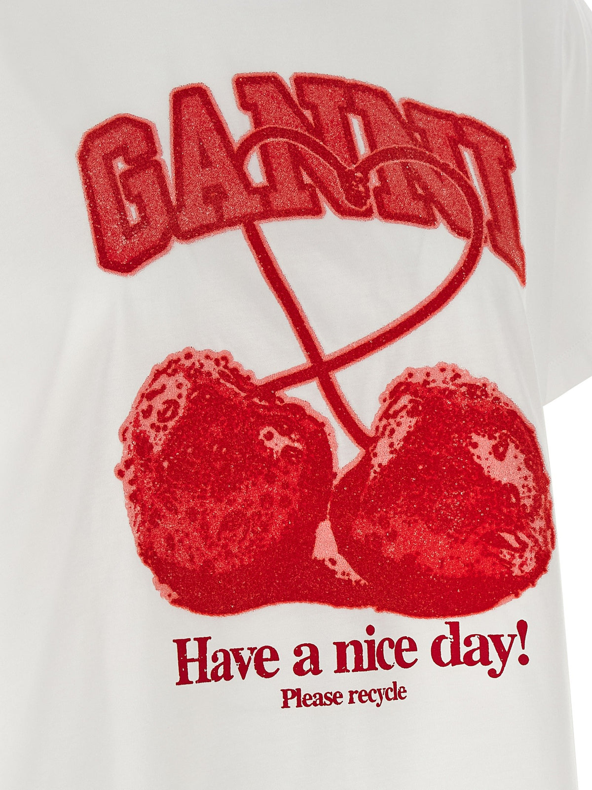 Ganni Cherry Shirt Red