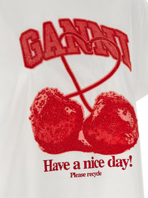 Ganni Cherry Shirt Red