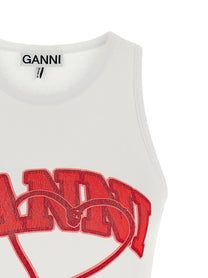 Ganni Cherry Tank Top Red