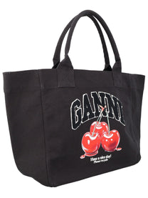 Ganni Women's Cherry Tote Bag Grey