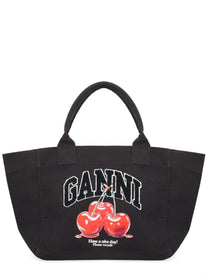 Ganni Women's Cherry Tote Bag Grey