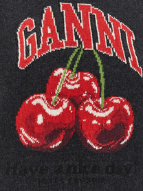 Ganni Cherry Vest Black