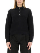 Studio Nicholson Women's Chesapeake Knit Polo Shirt Black