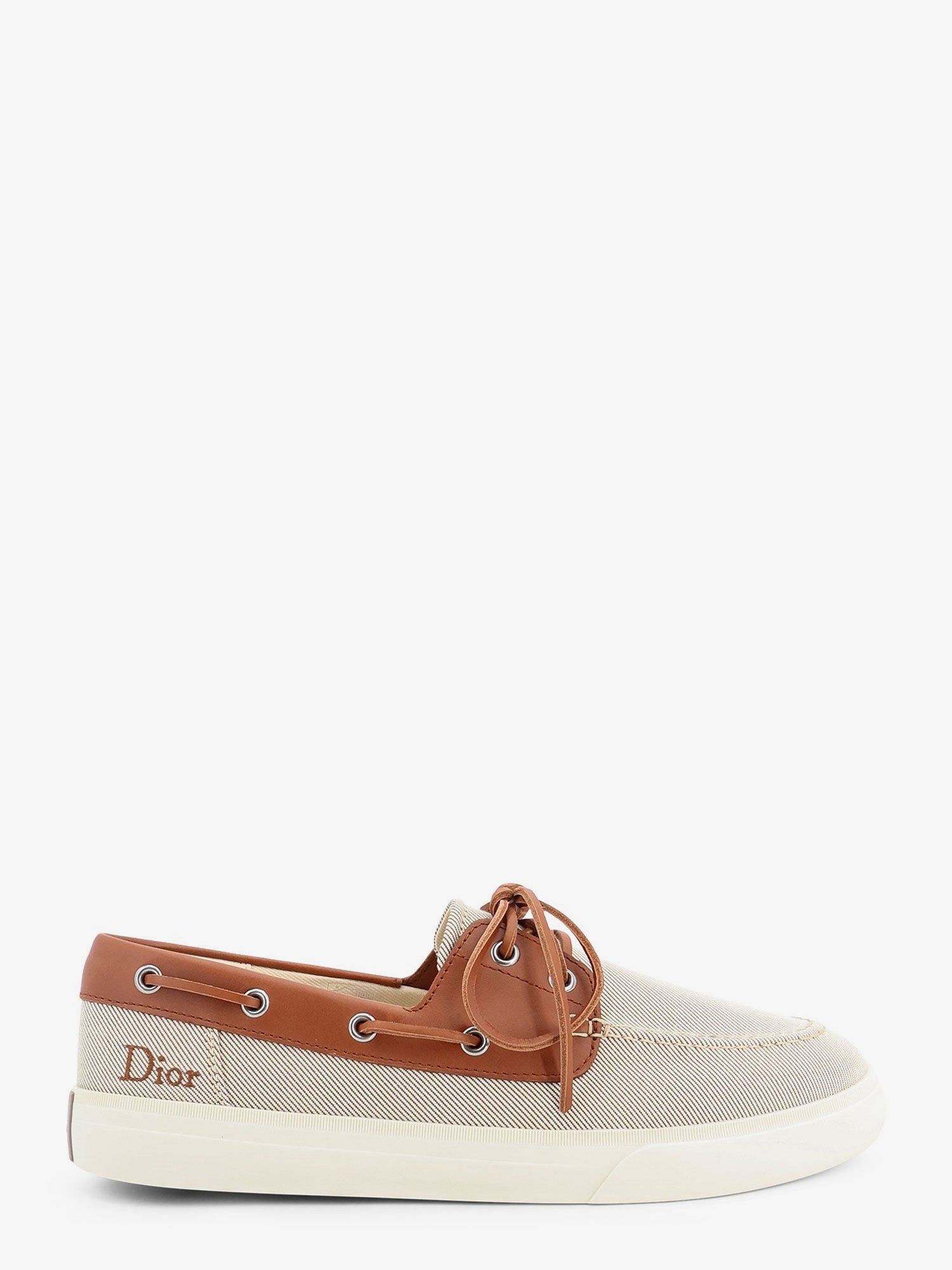 Dior Men's Chester Dioriviera Canvas and Leather Loafers Brown