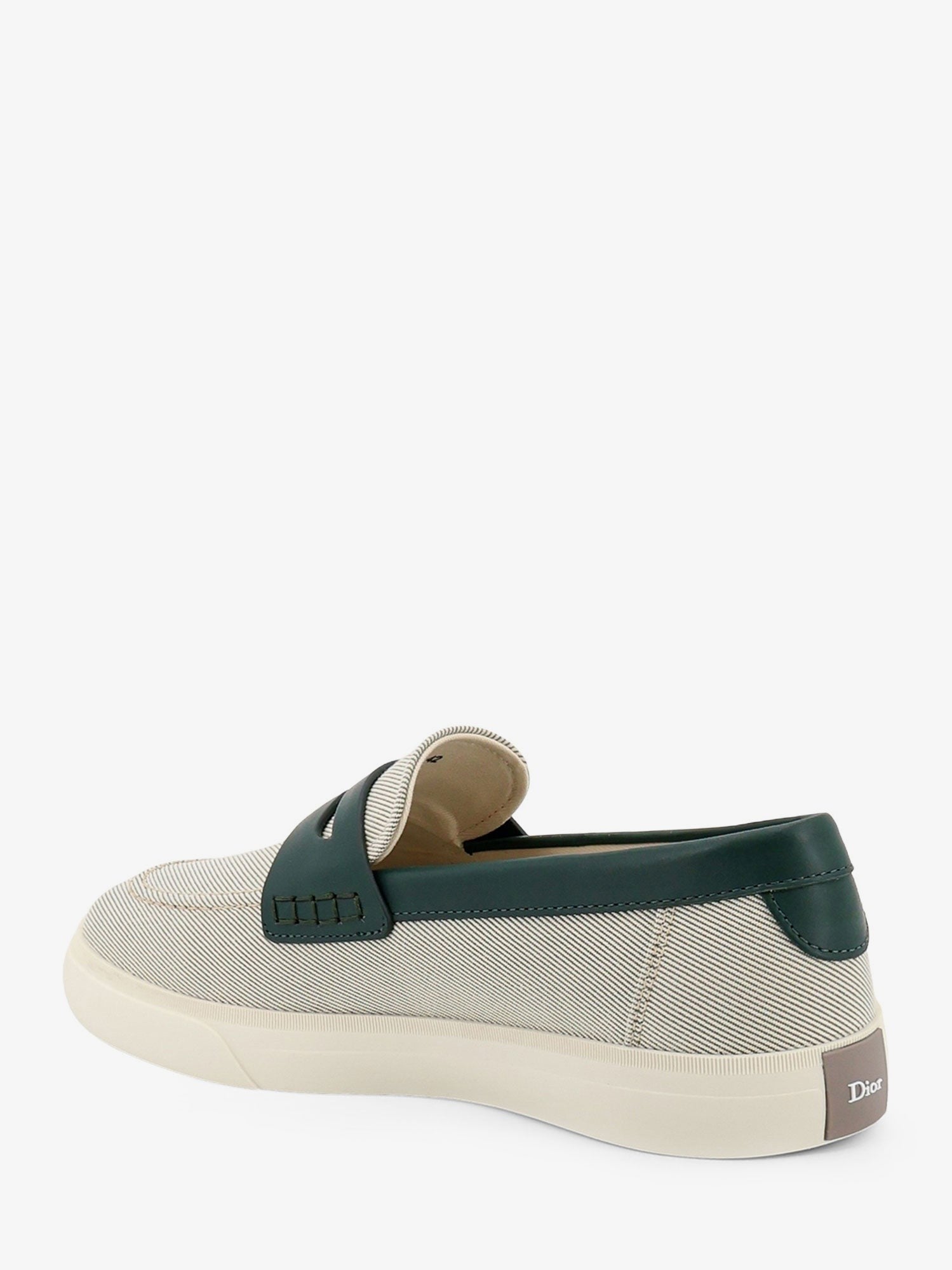 Dior Men's Chester Dioriviera Canvas and Leather Loafers Green