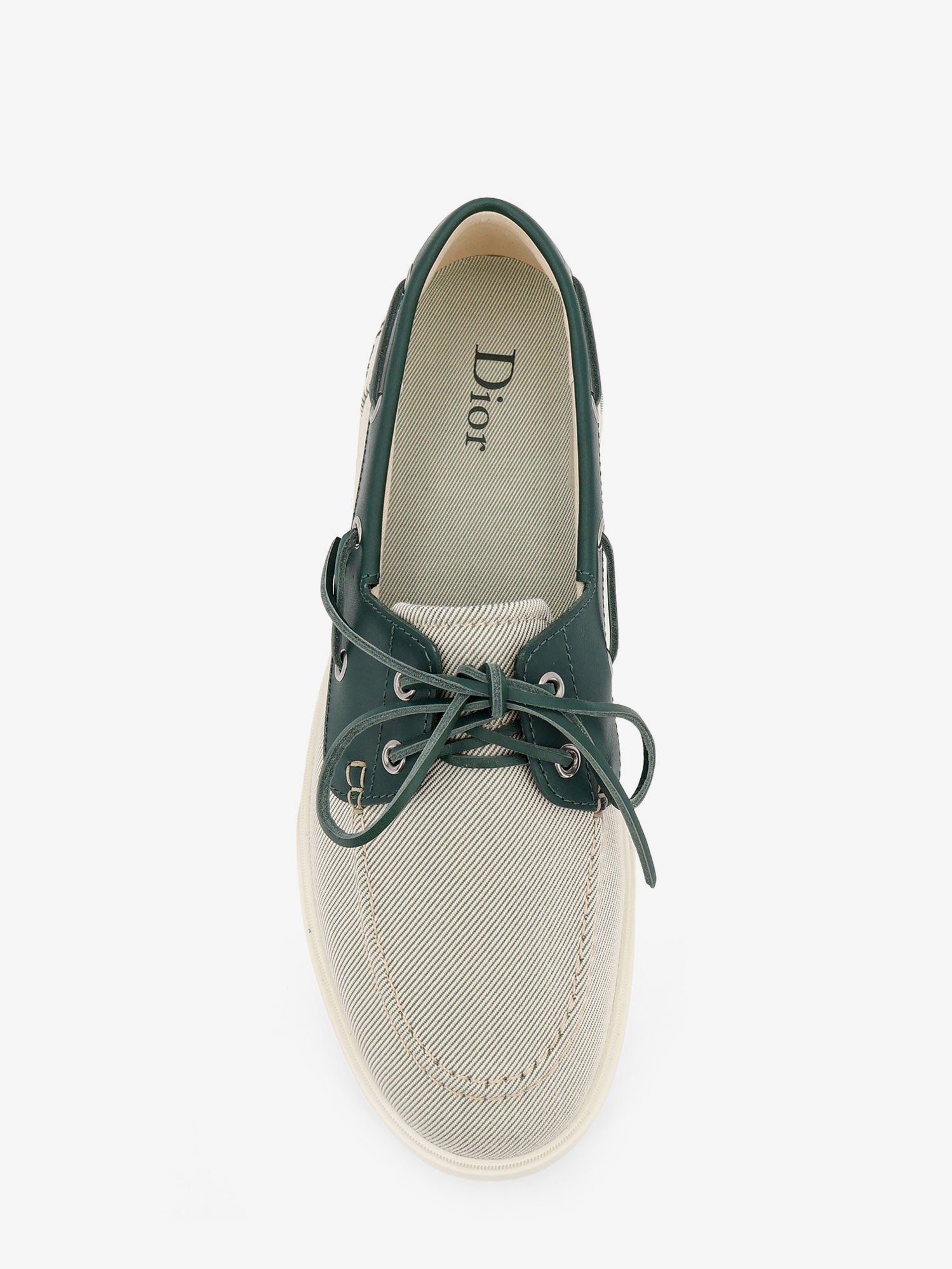 Dior Men's Chester Dioriviera Canvas and Leather Loafers Green