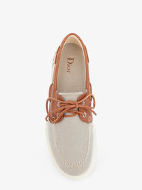 Dior Men's Chester Dioriviera Canvas and Leather Loafers Brown